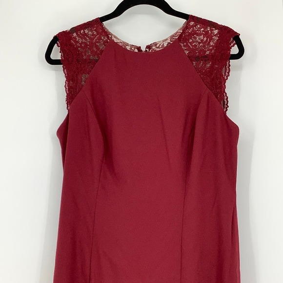 NEW! Dessy Collection Size 14 Sleeveless Lace Back Trumpet Gown $278 msrp I21-10 - Picture 7 of 10